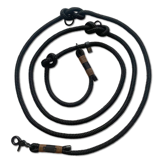 retrieverleine "black" 250cm