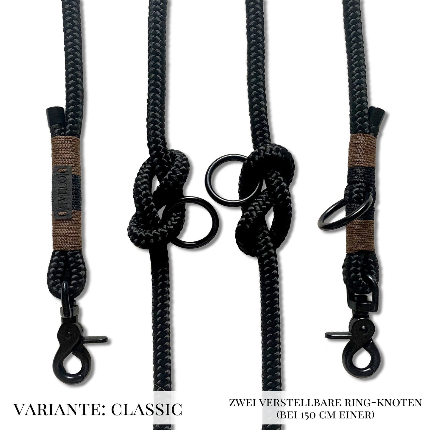 leine "black" 150-250cm