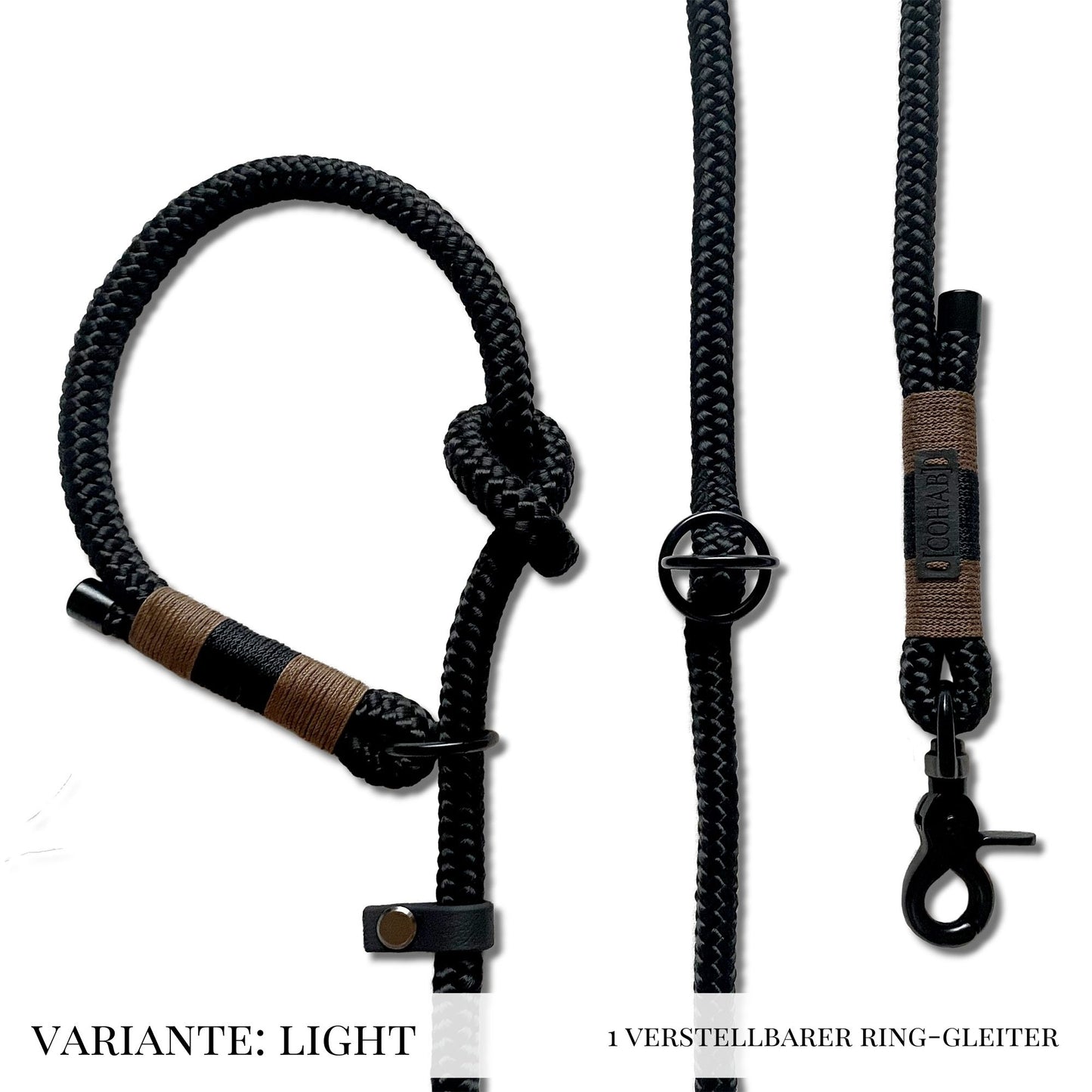 retrieverleine "black"