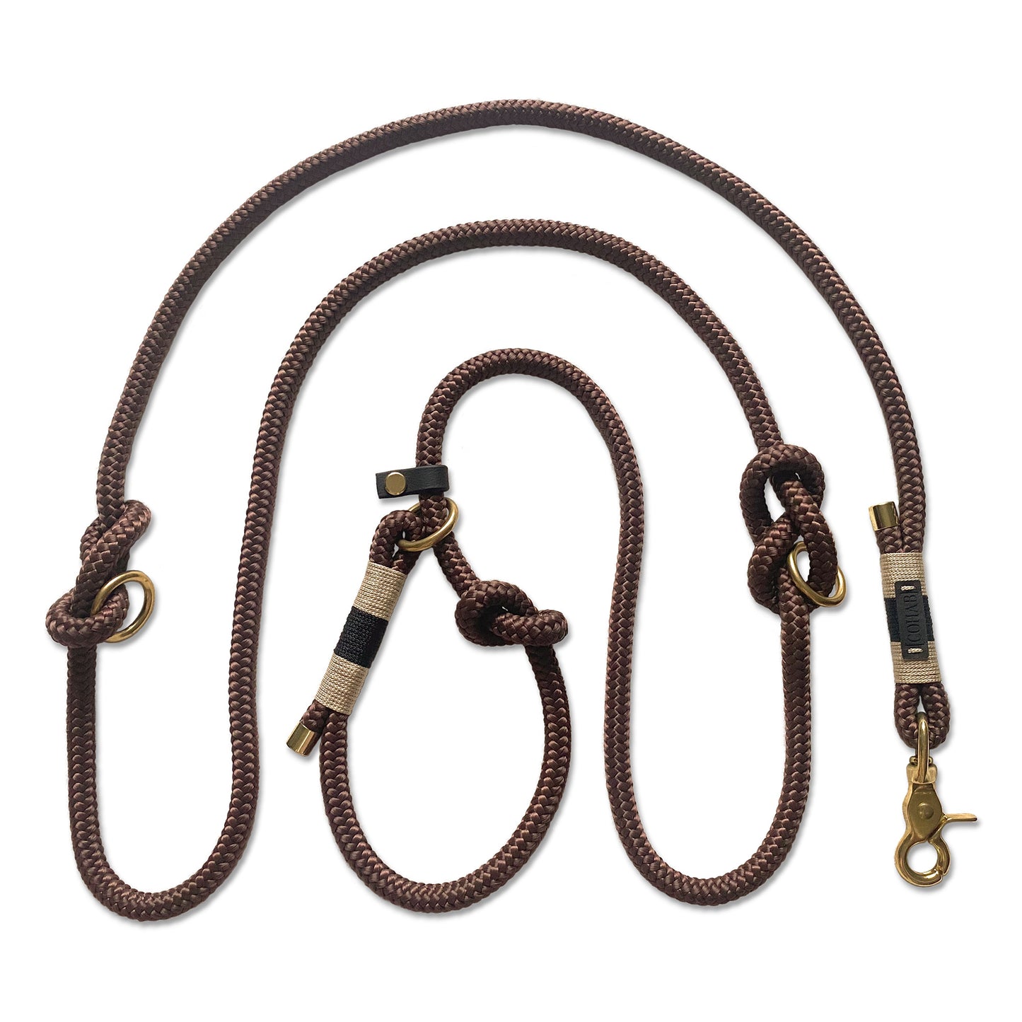 retrieverleine "mokka" 200cm