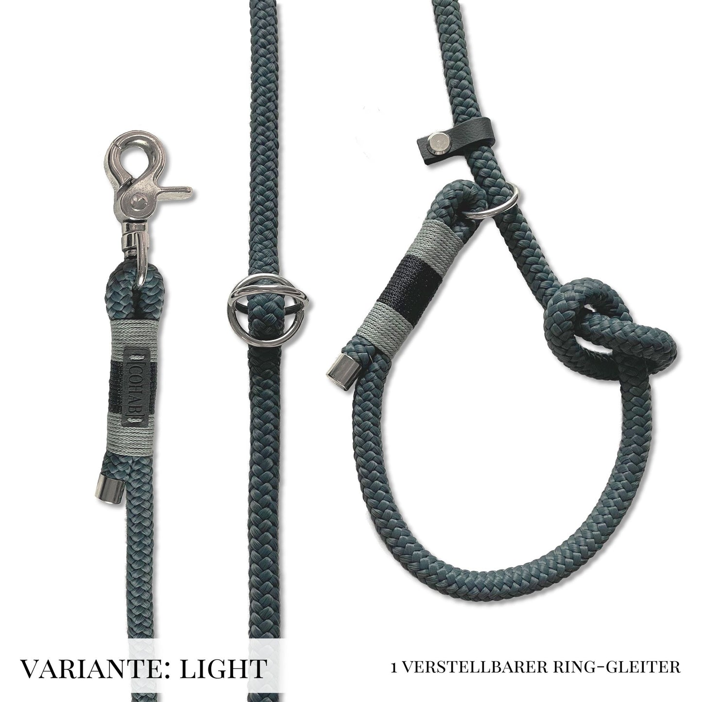 retrieverleine "stone" 150-300cm