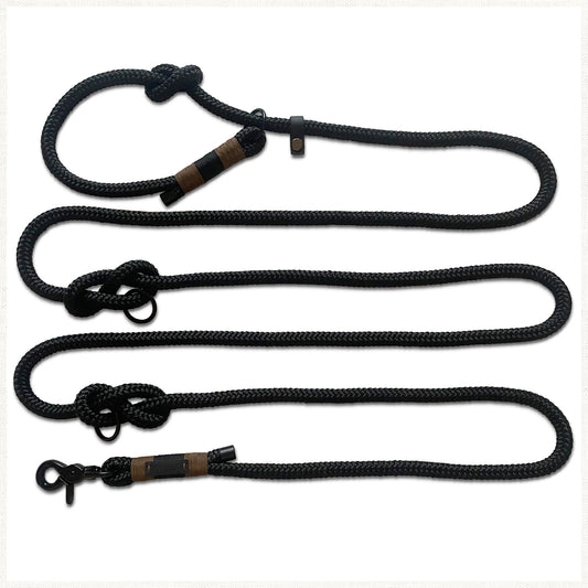 retrieverleine "black" 250cm