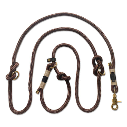 retrieverleine "mokka" 200cm