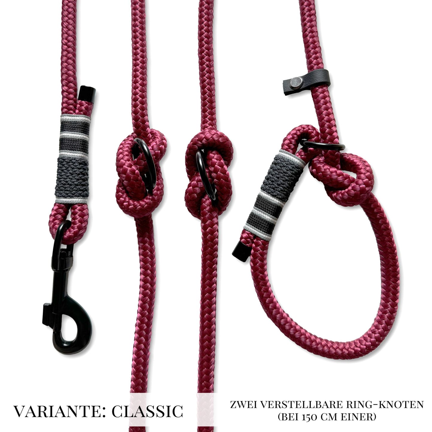 retrieverleine "ruby red"
